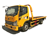 3~5 Tons FAW Light Car Wrecker Truck Tow One Carry One Road Emergency Rescue Truck